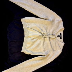 FOREVER21 lime crop too sweater